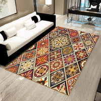 HKM-449811 Retro Nordic Ethnic Mosaic Geometric Carpet - Super Soft Crystal Velvet, Multiple Sizes Available