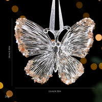 HKM-449939 Christmas Acrylic Sequined Pendants - Elk, Butterfly, Snowflake & More