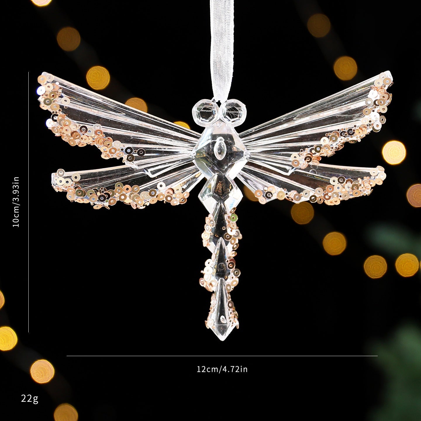 HKM-449939 Christmas Acrylic Sequined Pendants - Elk, Butterfly, Snowflake & More