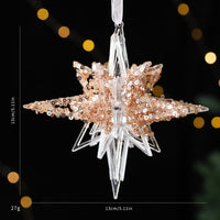 HKM-449939 Christmas Acrylic Sequined Pendants - Elk, Butterfly, Snowflake & More