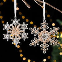 HKM-449939 Christmas Acrylic Sequined Pendants - Elk, Butterfly, Snowflake & More