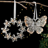 HKM-449939 Christmas Acrylic Sequined Pendants - Elk, Butterfly, Snowflake & More