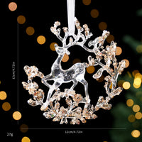 HKM-449939 Christmas Acrylic Sequined Pendants - Elk, Butterfly, Snowflake & More