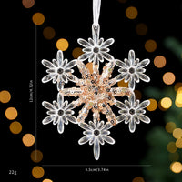HKM-449939 Christmas Acrylic Sequined Pendants - Elk, Butterfly, Snowflake & More