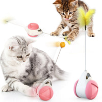 HKM-450131 Classic Colorful Cat Teaser Tumbler Toy - Durable ABS Pet Supplies