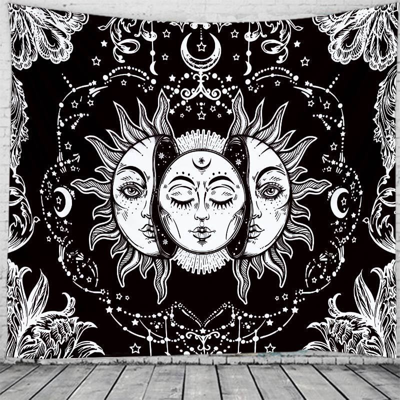 HKM-450195 Custom Retro Map Tapestry - Digital Print Fabric Wall Hanging for Bedroom or Living Room, Various Sizes Available