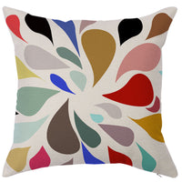 HKM-450451 Geometric Linen Pillow Cover - Modern Style, 45x45cm, Various Colors Available