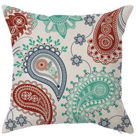 HKM-450451 Geometric Linen Pillow Cover - Modern Style, 45x45cm, Various Colors Available