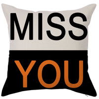 HKM-450451 Geometric Linen Pillow Cover - Modern Style, 45x45cm, Various Colors Available
