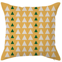 HKM-450451 Geometric Linen Pillow Cover - Modern Style, 45x45cm, Various Colors Available