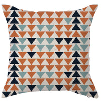 HKM-450451 Geometric Linen Pillow Cover - Modern Style, 45x45cm, Various Colors Available