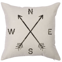 HKM-450451 Geometric Linen Pillow Cover - Modern Style, 45x45cm, Various Colors Available