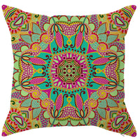 HKM-450451 Geometric Linen Pillow Cover - Modern Style, 45x45cm, Various Colors Available