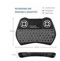 HKM-450515 3-In-1 Mini Wireless Keyboard with Touchpad and LED Backlight, Compatible with PC and Smart TVs