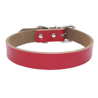 HKM-450515 Pure Cowhide Leather Pet Collar in Various Colors and Sizes