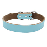 HKM-450515 Pure Cowhide Leather Pet Collar in Various Colors and Sizes