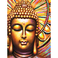 HKM-450643 Buddhist Diamond Painting Temple Wall Art - Canvas with Resin Drills, Multiple Sizes Available