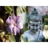 HKM-450643 Buddhist Diamond Painting Temple Wall Art - Canvas with Resin Drills, Multiple Sizes Available