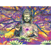 HKM-450643 Buddhist Diamond Painting Temple Wall Art - Canvas with Resin Drills, Multiple Sizes Available