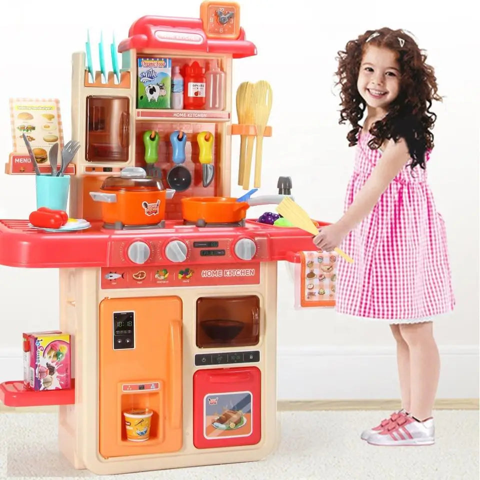 Mini Kitchen Playset for Kids - Pretend Cooking Toy Set for Ages 0-14 Years, Durable Plastic Kitchen Accessories