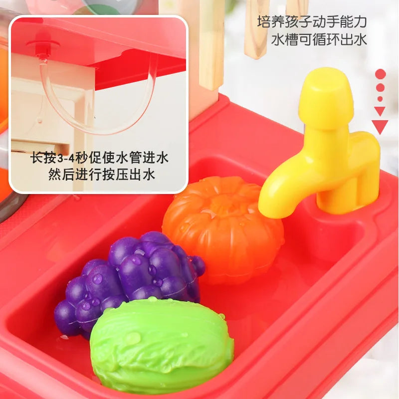 Mini Kitchen Playset for Kids - Pretend Cooking Toy Set for Ages 0-14 Years, Durable Plastic Kitchen Accessories