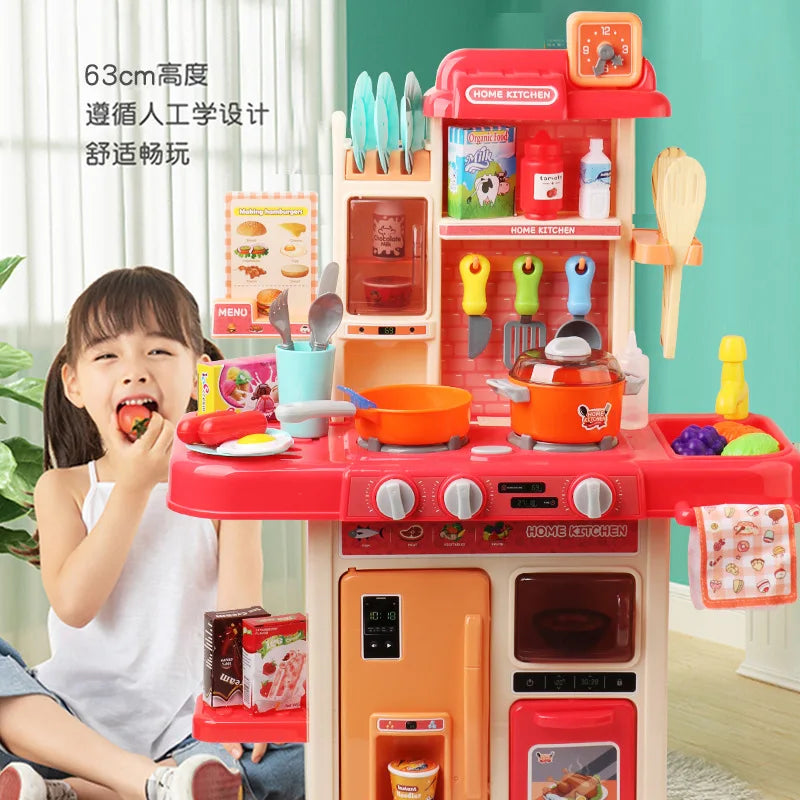 Mini Kitchen Playset for Kids - Pretend Cooking Toy Set for Ages 0-14 Years, Durable Plastic Kitchen Accessories