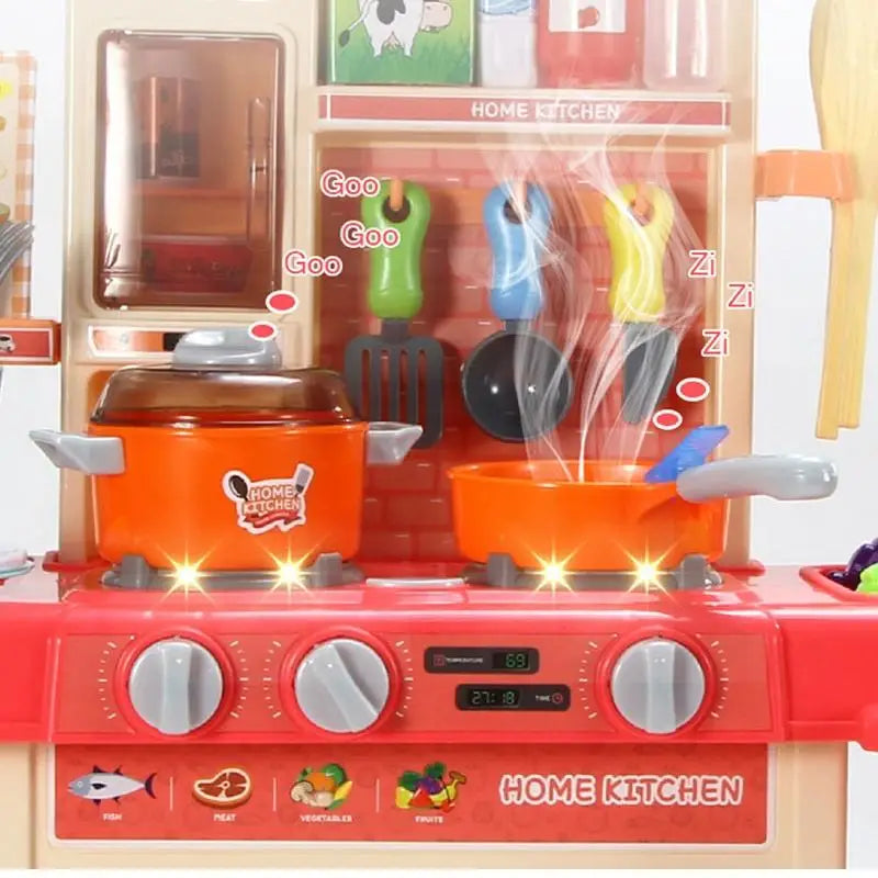 Mini Kitchen Playset for Kids - Pretend Cooking Toy Set for Ages 0-14 Years, Durable Plastic Kitchen Accessories