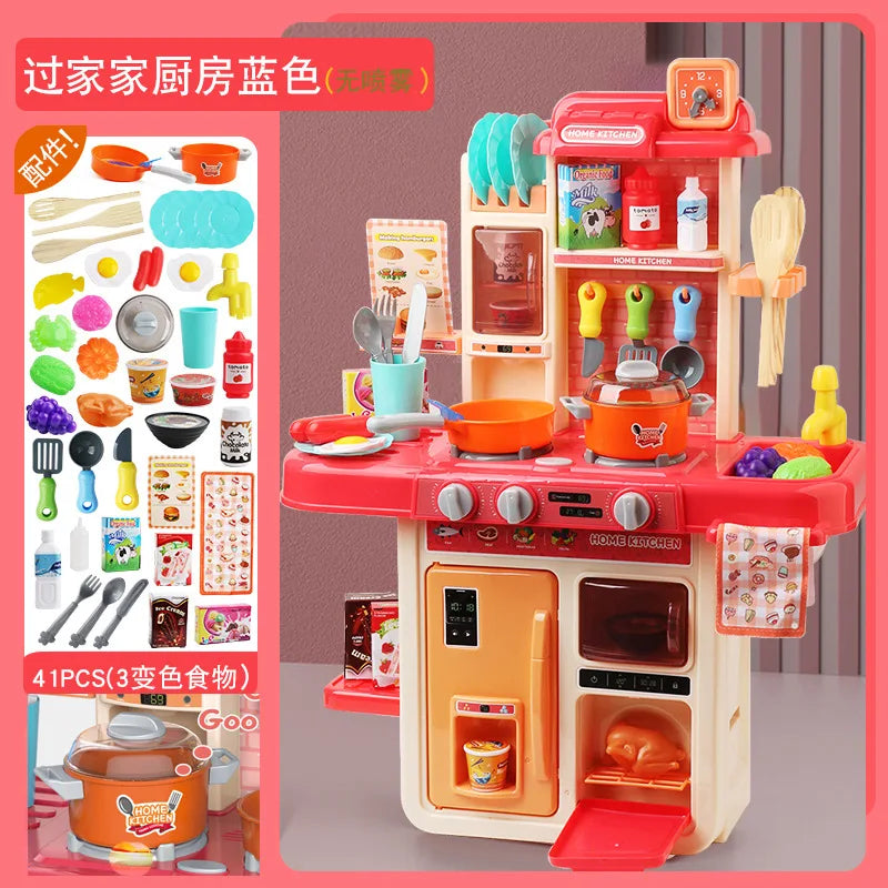 Mini Kitchen Playset for Kids - Pretend Cooking Toy Set for Ages 0-14 Years, Durable Plastic Kitchen Accessories