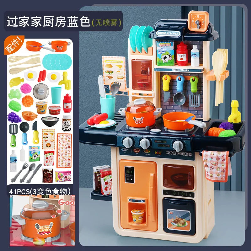 Mini Kitchen Playset for Kids - Pretend Cooking Toy Set for Ages 0-14 Years, Durable Plastic Kitchen Accessories