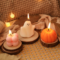 HKM-450771 Halloween Ghost Aromatherapy Candle Gift Set - Pumpkin Design Collection