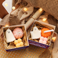 HKM-450771 Halloween Ghost Aromatherapy Candle Gift Set - Pumpkin Design Collection