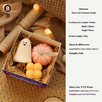 HKM-450771 Halloween Ghost Aromatherapy Candle Gift Set - Pumpkin Design Collection