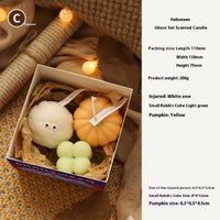 HKM-450771 Halloween Ghost Aromatherapy Candle Gift Set - Pumpkin Design Collection