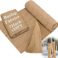 HKM-450835 Natural Jute Burlap Roll 40 x 72 Inches for Garden Tree Wrap and Plant Protection