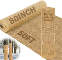 HKM-450835 Natural Jute Burlap Roll 40 x 72 Inches for Garden Tree Wrap and Plant Protection