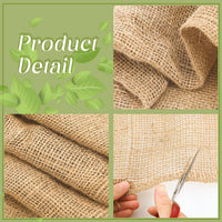 HKM-450835 Natural Jute Burlap Roll 40 x 72 Inches for Garden Tree Wrap and Plant Protection
