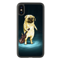 HKM-450899 Cute Bulldog Silicone Mobile Phone Case for Apple Devices - Anti-Fall Protective Shell
