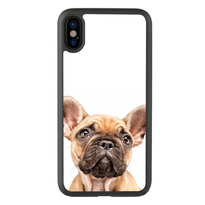 HKM-450899 Cute Bulldog Silicone Mobile Phone Case for Apple Devices - Anti-Fall Protective Shell
