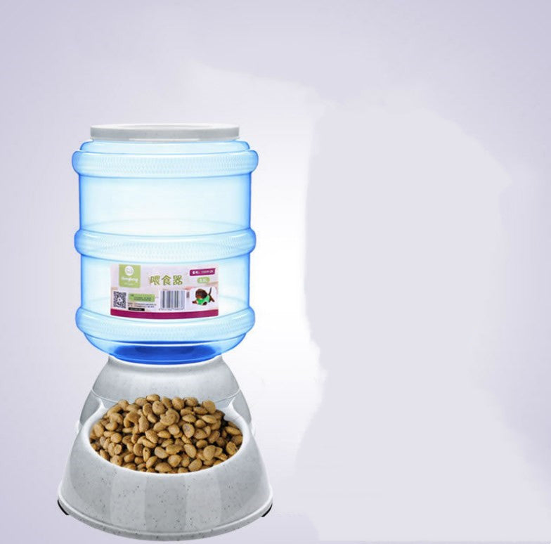 HKM-451411 Cats Dogs Automatic Pet Feeder Drinking Water Fountains Large Capacity Plastic Pets Dog Food Bowl Water Dispenser