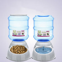 HKM-451411 Cats Dogs Automatic Pet Feeder Drinking Water Fountains Large Capacity Plastic Pets Dog Food Bowl Water Dispenser