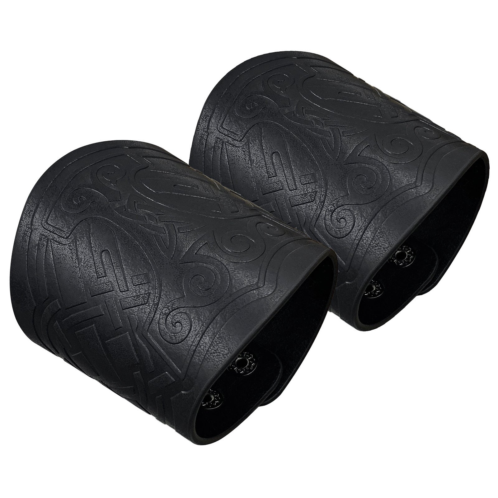 HKM-451603 Dragon and Lion Embossed Leather Bracelet - Medieval Renaissance Style Wristband for Adults