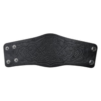 HKM-451603 Dragon and Lion Embossed Leather Bracelet - Medieval Renaissance Style Wristband for Adults