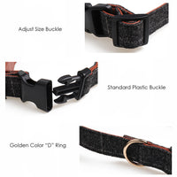 HKM-451667 Elegant Bow-Knot Dog Collar for All Breeds - Adjustable PU and Metal Design