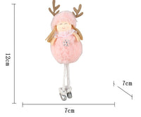HKM-451923 Long-Legged Plush Angel Doll Christmas Tree Ornament – Adorable Holiday Decor