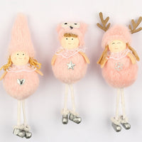 HKM-451923 Long-Legged Plush Angel Doll Christmas Tree Ornament – Adorable Holiday Decor
