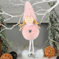 HKM-451923 Long-Legged Plush Angel Doll Christmas Tree Ornament – Adorable Holiday Decor