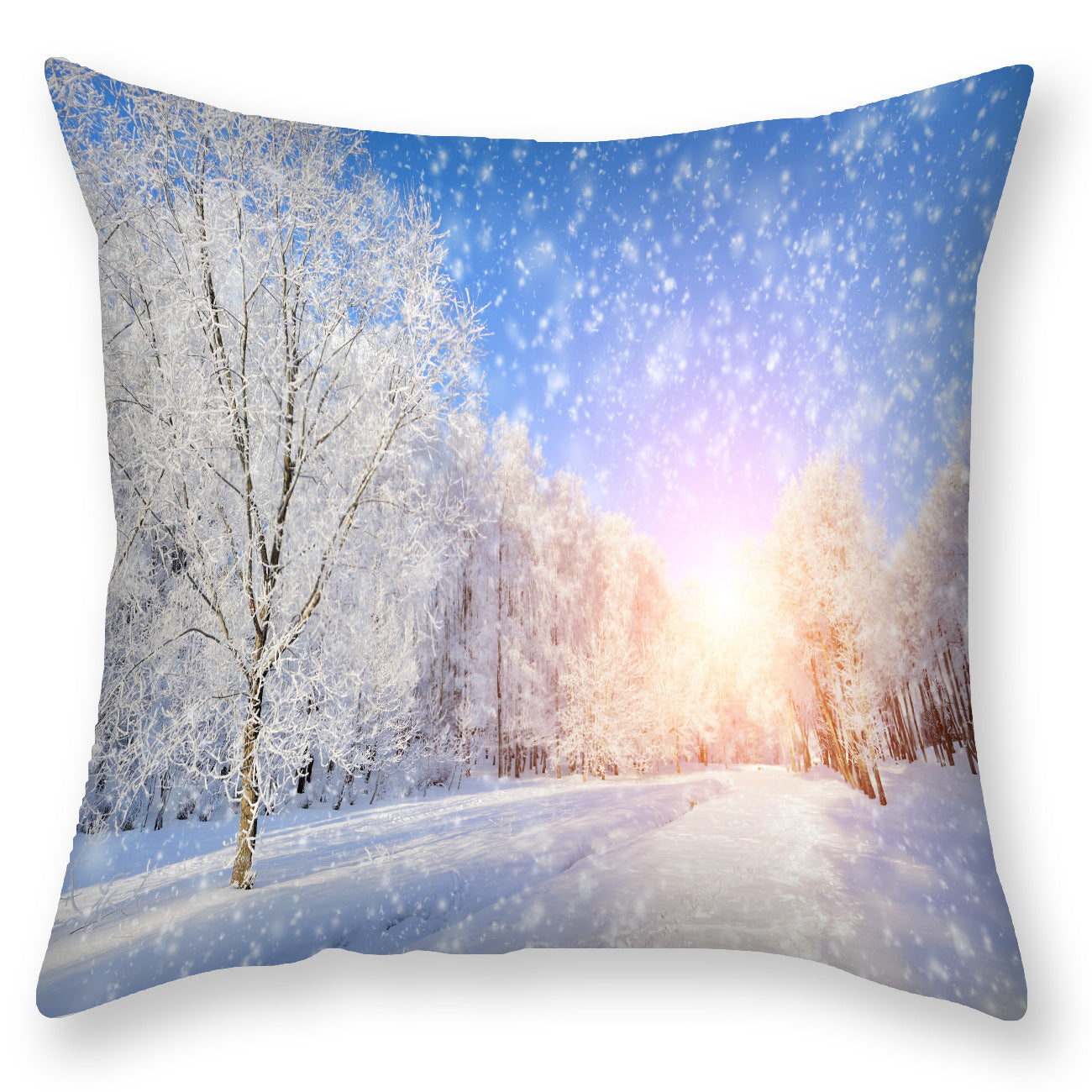 HKM-451923 Nordic Snowflake Pattern Pillowcase - 45x45CM