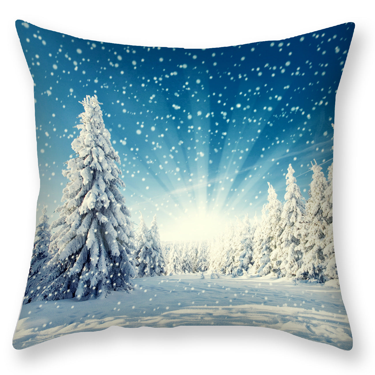 HKM-451923 Nordic Snowflake Pattern Pillowcase - 45x45CM