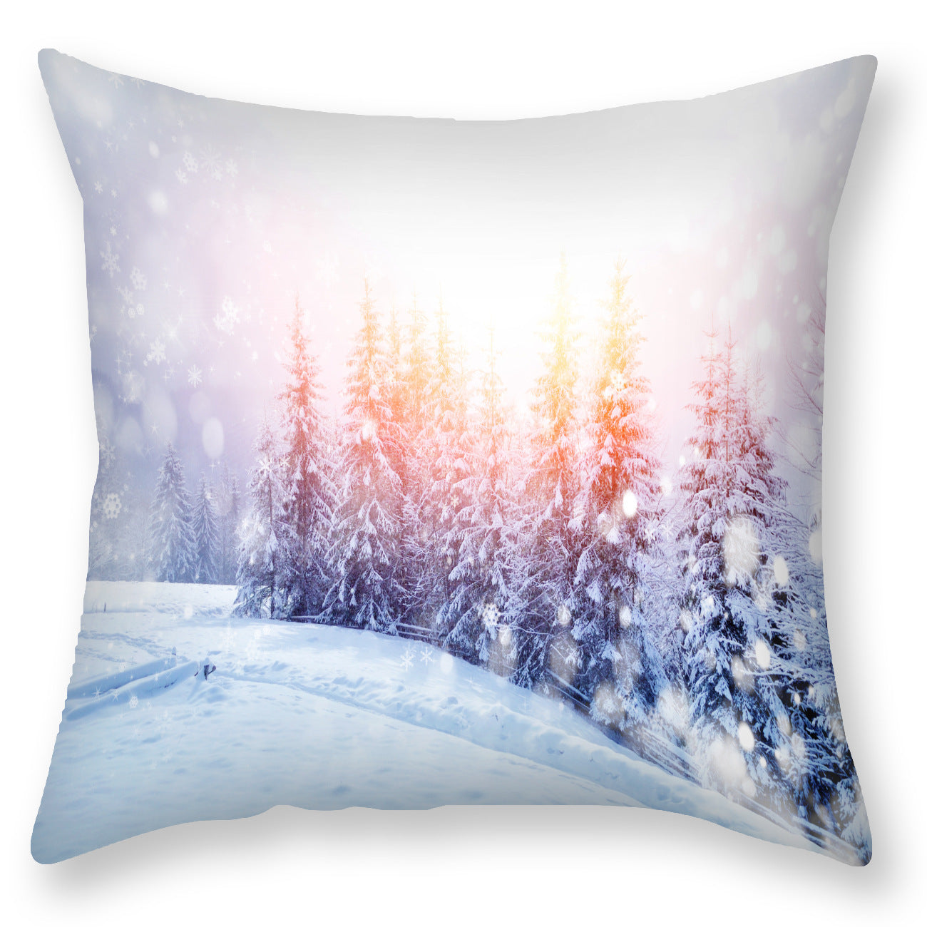 HKM-451923 Nordic Snowflake Pattern Pillowcase - 45x45CM