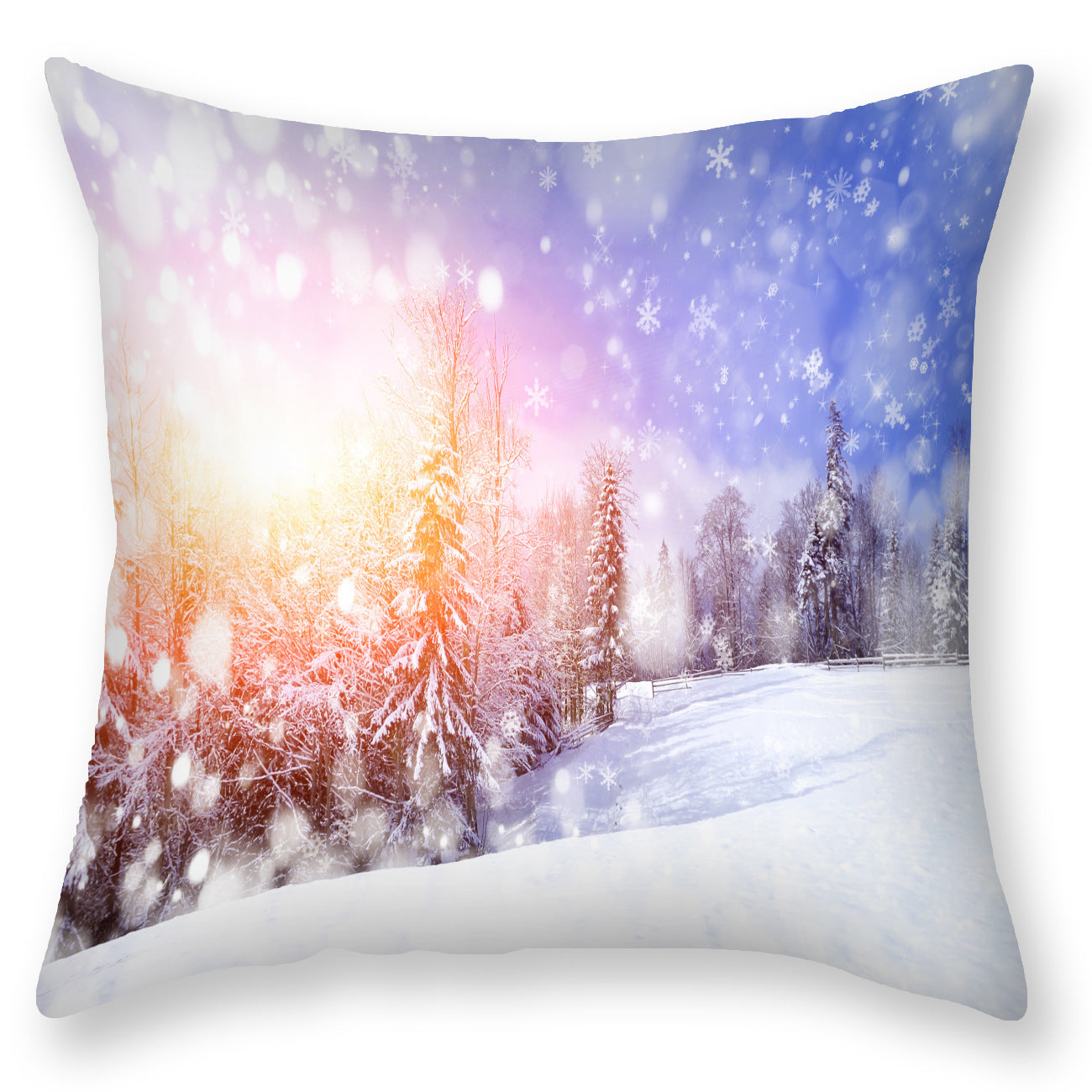 HKM-451923 Nordic Snowflake Pattern Pillowcase - 45x45CM